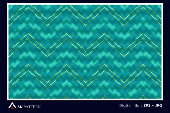 Green and Blue Embroidery Decorative